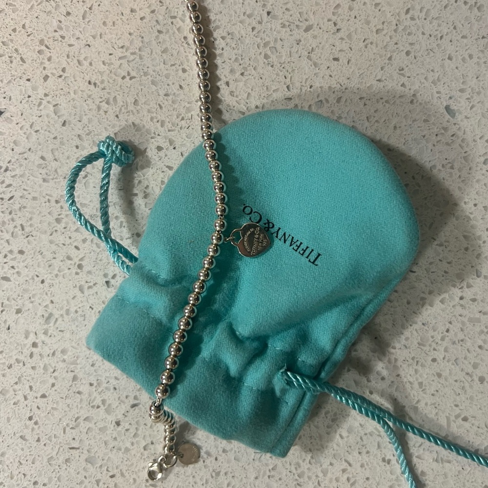 Tiffany beaded heart bracelet